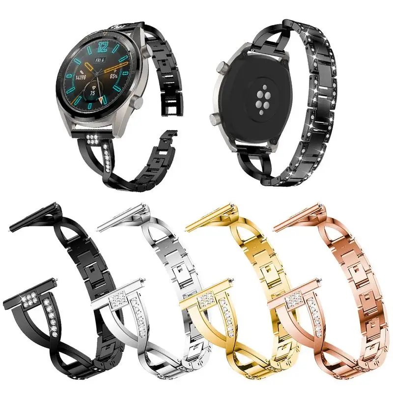 

For Huawei Watch GT Buckle Alloy Strap Unisex 22MM Smart Watch Alloy Strap Newly For Huawei Watch GT Silver Black Gold Rose Gold