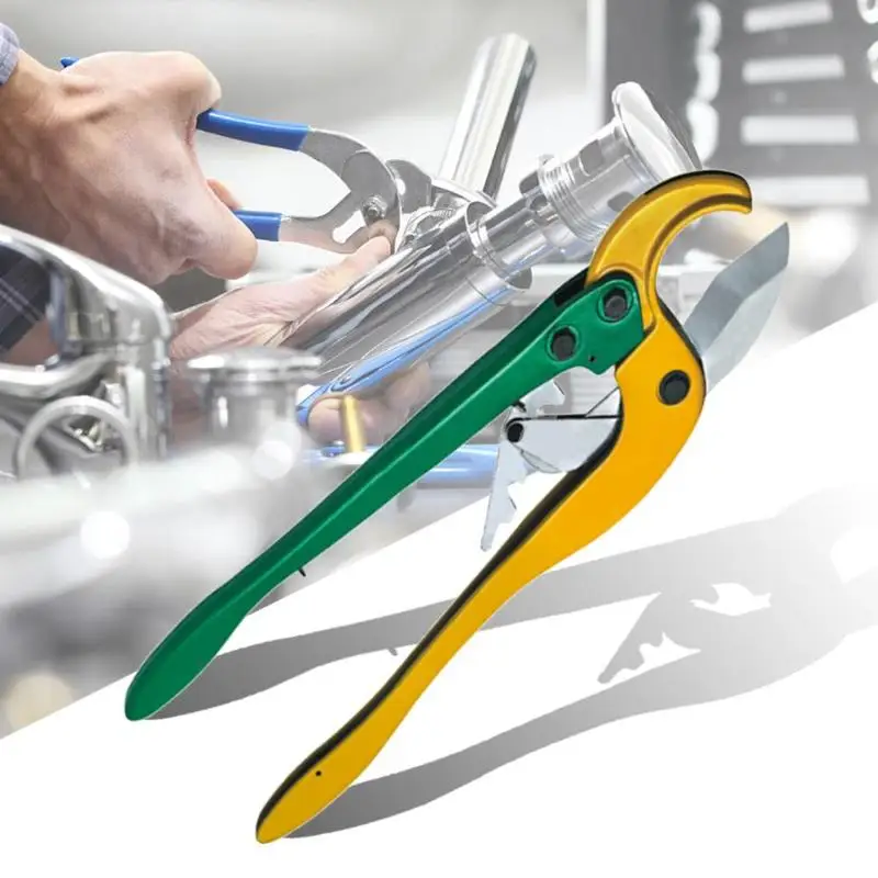 

420mm PVC Pipe Cutter Aluminum Alloy Body Ratchet Scissors Plumbing Cutter Hose Cutting Hand Tools