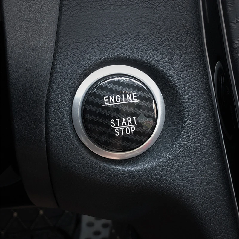 Накладка на кнопки запуска двигателя из углеродного волокна для Mercedes Benz C GL GLC GLA CLA