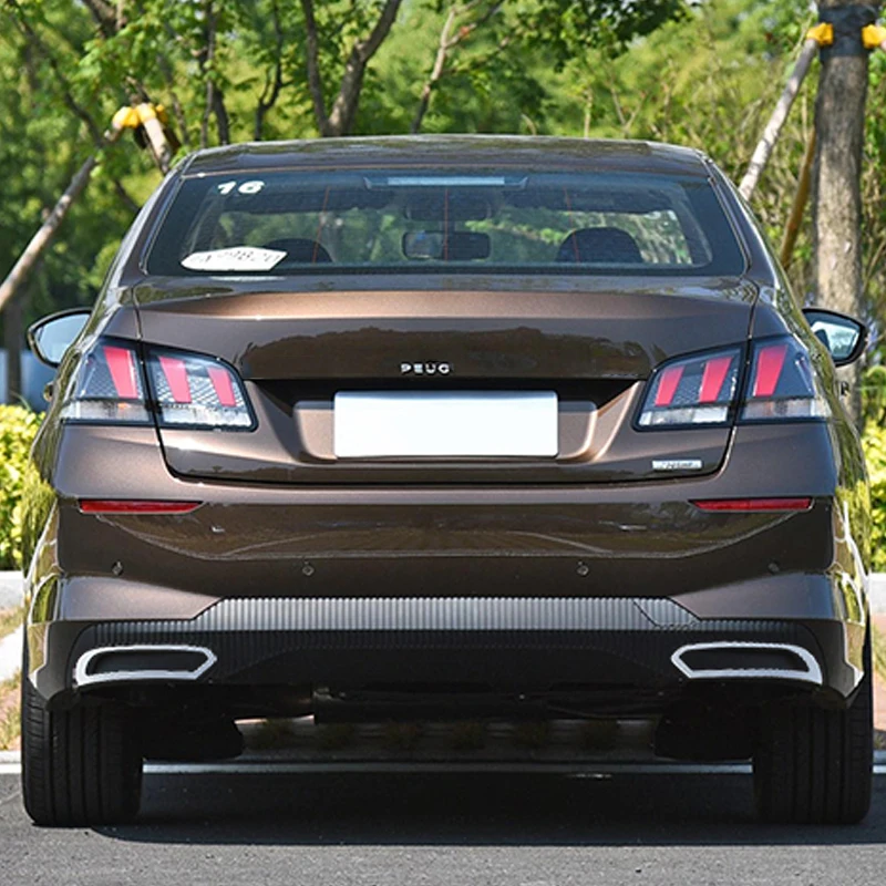 

My Good Car Modified fake tail throat decorative sequin exhaust pipe for Peugeot 408 Car accessories