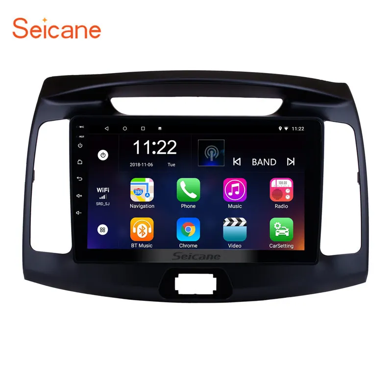 

Seicane Android 8.1 9" HD 1024*600 Touch Screen Car Radio For Hyundai Elantra 2011 2012 2013 2014 2015 2016 GPS Navigation