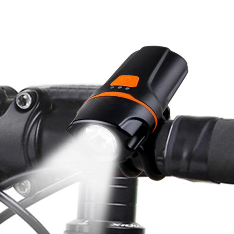 

Mountain Road Bicycle Accessories USB Rechargeable Lamp Black Super Bright LED Bike Bicycle Headlight Front Lamp