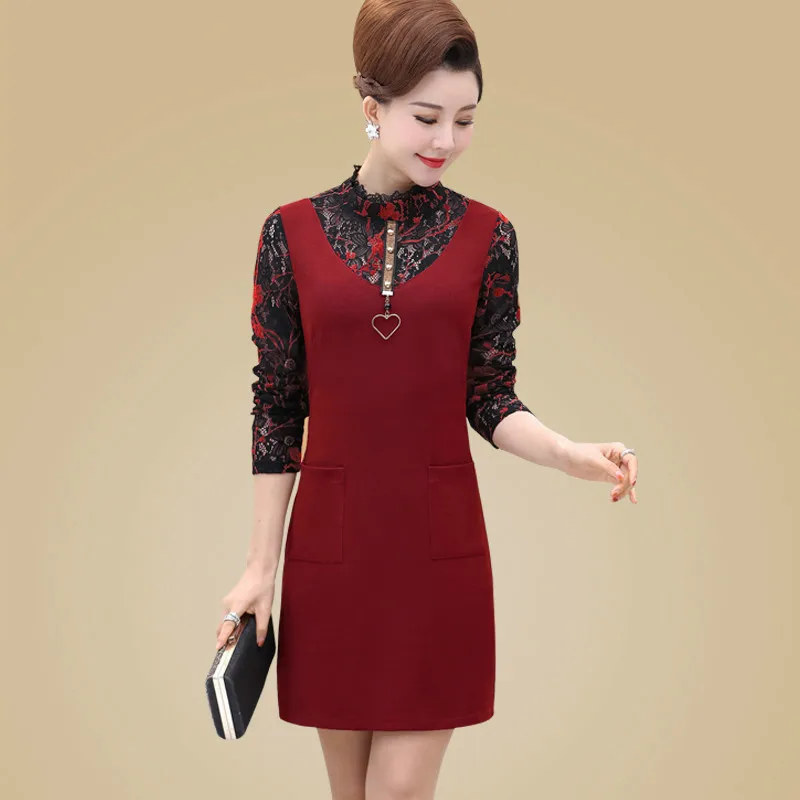 Women Dress 2019 Spring Elegant Long Sleeve Casual Plus Size Vestido Feminino Bodycon Lace Dresses Clothes XL-5XL Women Dress 2019 Spring Elegant Long Sleeve Casual Plus Size Vestido Feminino Bodycon Lace Dresses Clothes XL-5XL
