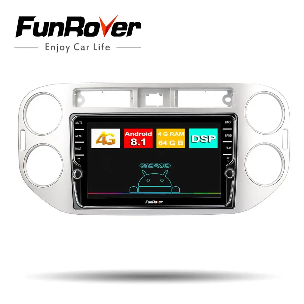 

Funrover 8cores Android 8.1 2din Car DVD Multimedia Player For Volkswagen Tiguan 2010-2016 Autoradio stereo GPS Navigation vedio