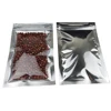 100pcs One Side Clear Aluminium Foil Plastic Zipper Grip Resealable Bags - Self Sealing Pouch Food Grade Gift / Snack Packaging 5