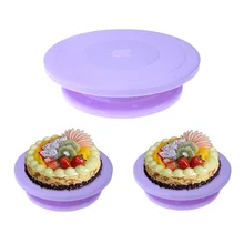 28 см DIY торт Поворотная тортовница Стенд Вращающийся торт проигрыватель украшения платформы анти-скольжения круглый роторный Пан Кухня Торт Инструменты 31