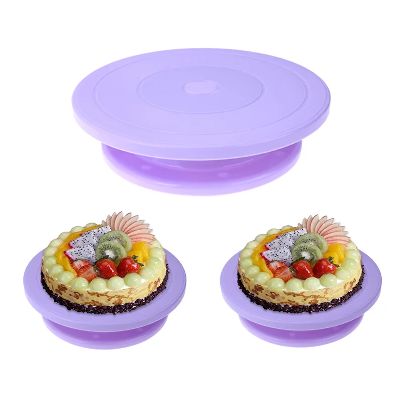 28cm DIY Cake Turntable Stand Revolving Decorating Platform Anti-skid Round Rotary Pan Kitchen Tools 31 |
