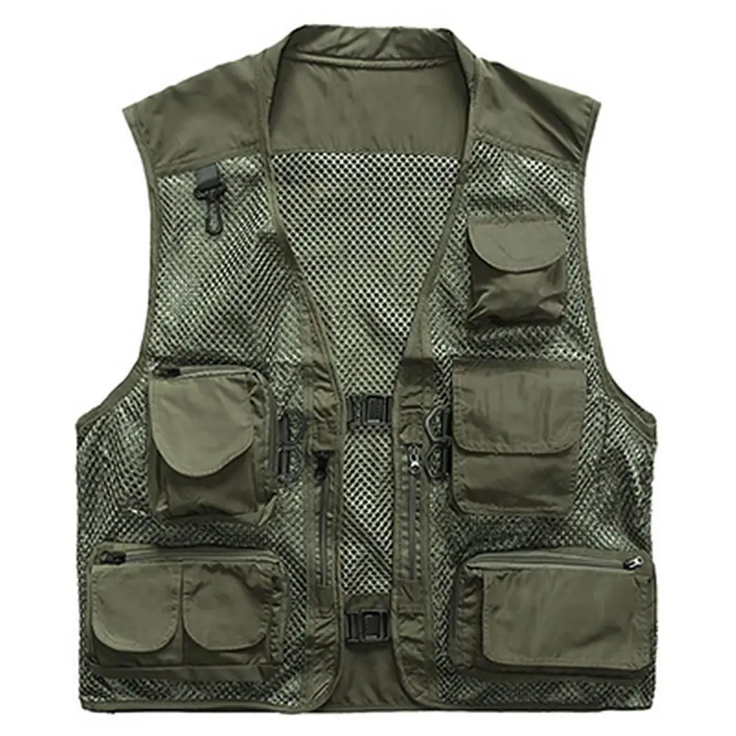 

Ultralight Fishing Vest Warm Quick-Drying Mesh Vest Tactical Military Camping Vest Outdoor Men Waistcoats with Multi Pocket