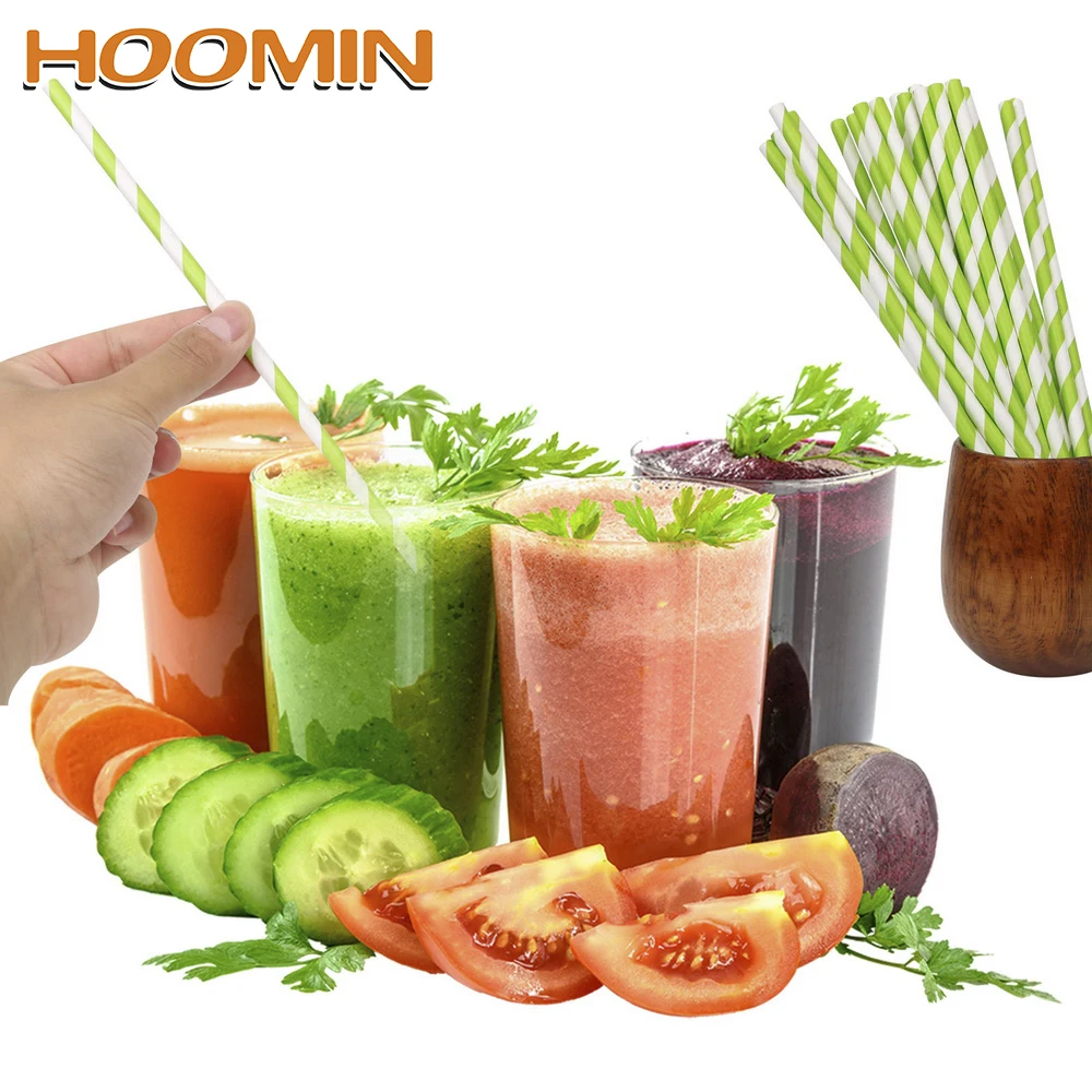 

HOOMIN Disposable Straws For Kids Birthday Party Drinking Paper Straws 25Pcs/Pack Wedding Decorative Event Christmas Supplies