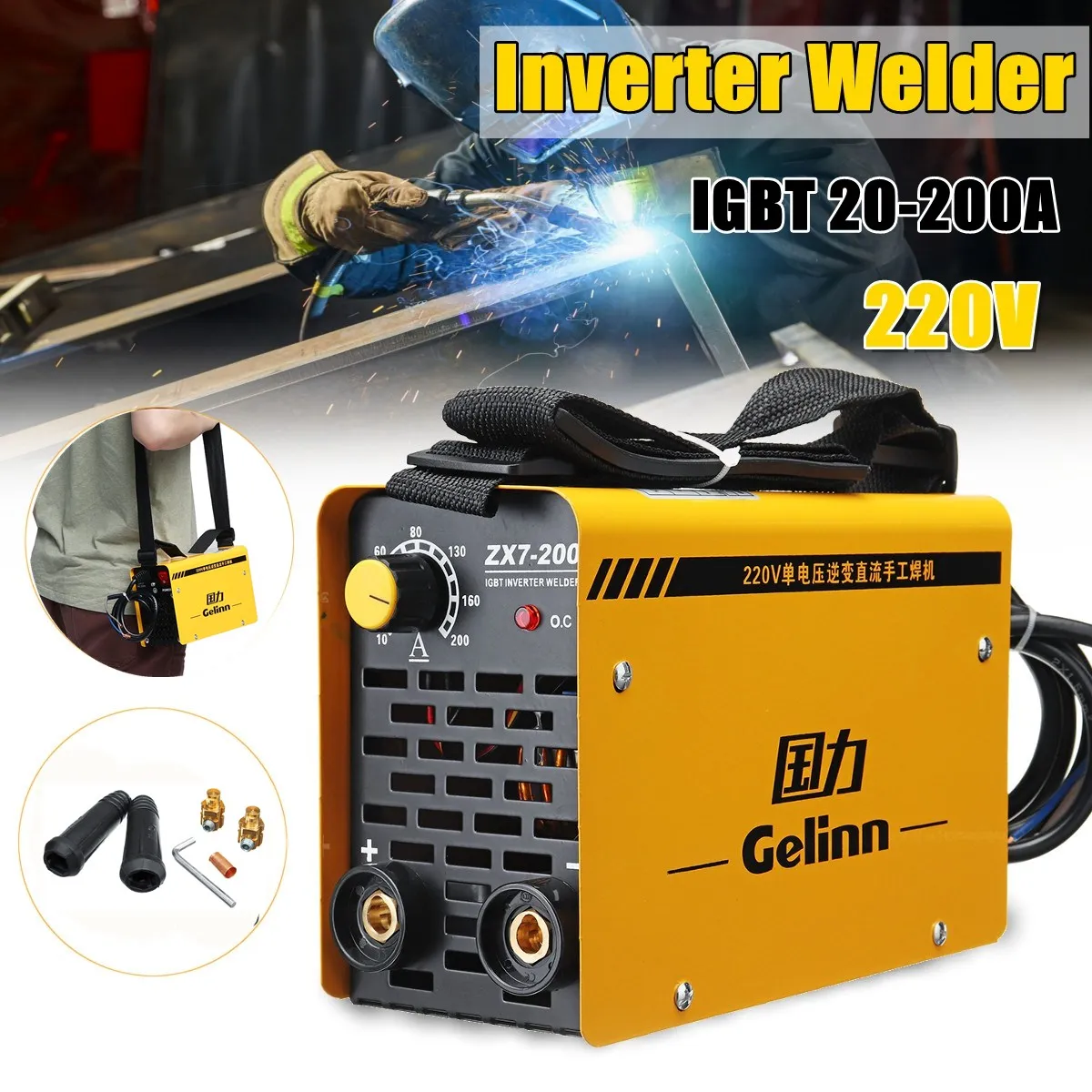 

IGBT 20-200A 220V Inverter Arc Electric Welding Machine MMA/ARC Welders for Welding Working and Electric Working ZX7-200