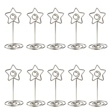 10 шт металлическая звезда стол номер фото держатель подставки для свадьбы Вечерние посиделки