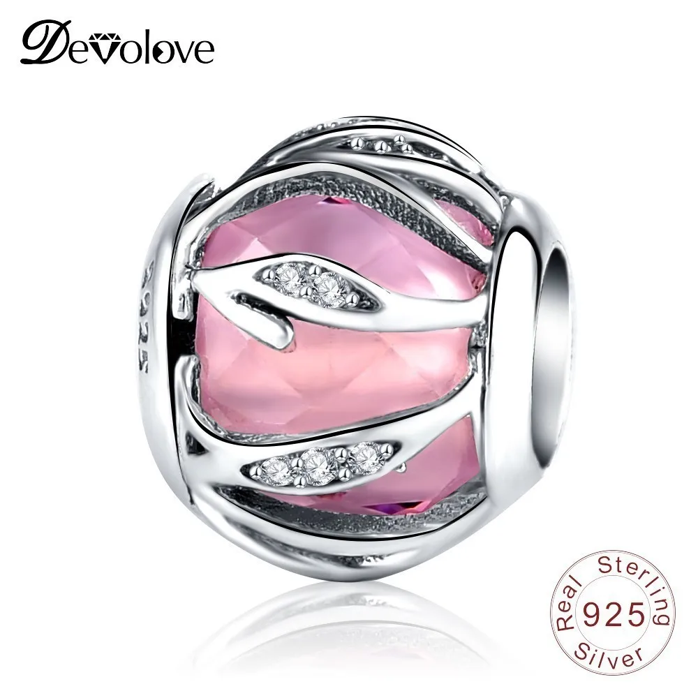 Tanie Devolove Dropshipping autentyczne 100% 925 srebro koraliki Fit Pandora oryginalna bransoletka Charms damska biżuteria na prezent