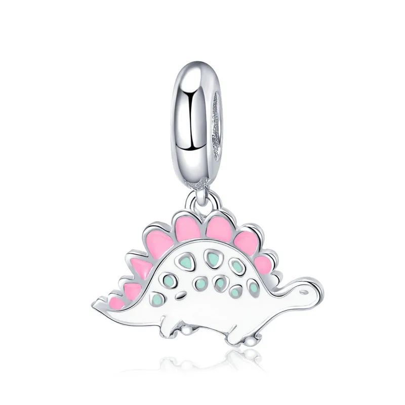 

MOWIMO Lovely 925 Sterling Silver Cute Dinosaur Charm Bead Fit Original Pandora Bracelets & Bangle Pendant Jewelry Making BKC908