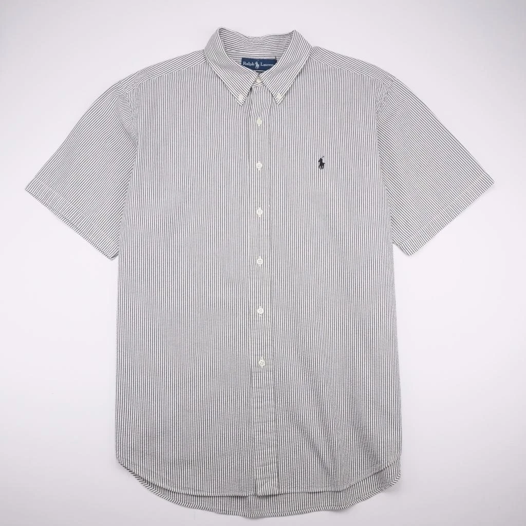 RALPH LAUREN Classic Seersucker Button Front Shirt Short