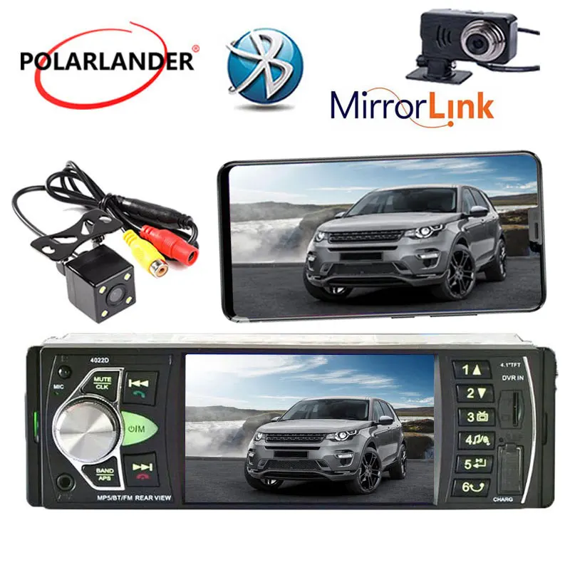 

4.1 Inch Car Radio Full HD Screen Bluetooth Automagnitol FM/USB/SD/TF DVR/Camera Input MP5 Player Mirror Link For Android Phone