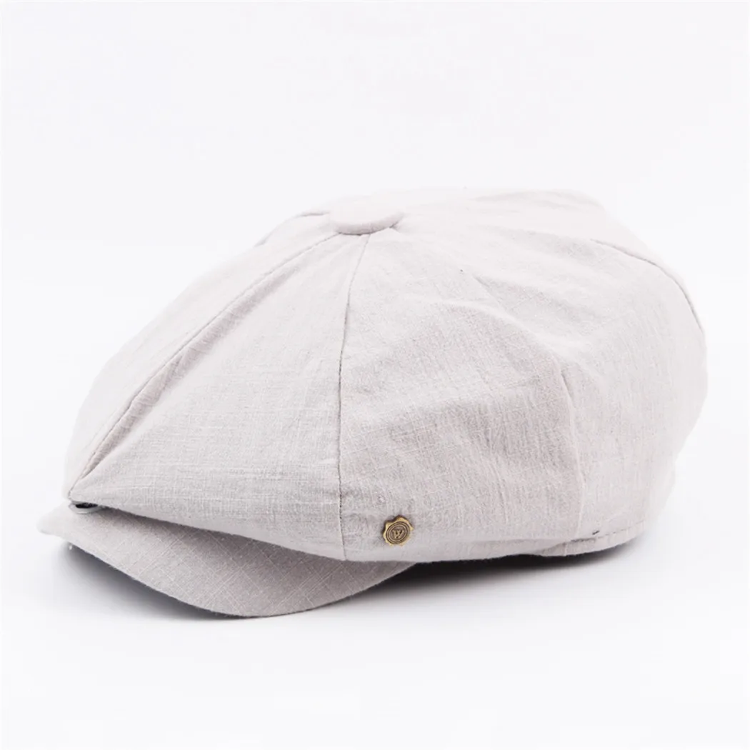 

New Fashion Octagonal Hats Newsboy Cap Unisex Vintage Flat Hat Berets For Men Women British Western Style Solid Caps Boina Mujer
