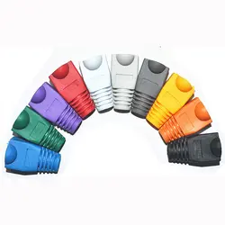 JONSNOW RJ-45 CAT6 CAT5e адаптер Кепки Ethernet разъем сетевого кабеля Вилки RJ45 Кепки с кошачьим 5 CAT6 защитный рукав разноцветный