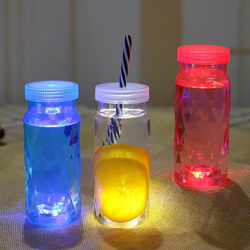 

High Quality Cups Luminous Juice Cup Portable Environmentally Friendly Plastic Beverage Bottle Cute Multipurpose Water Bottle