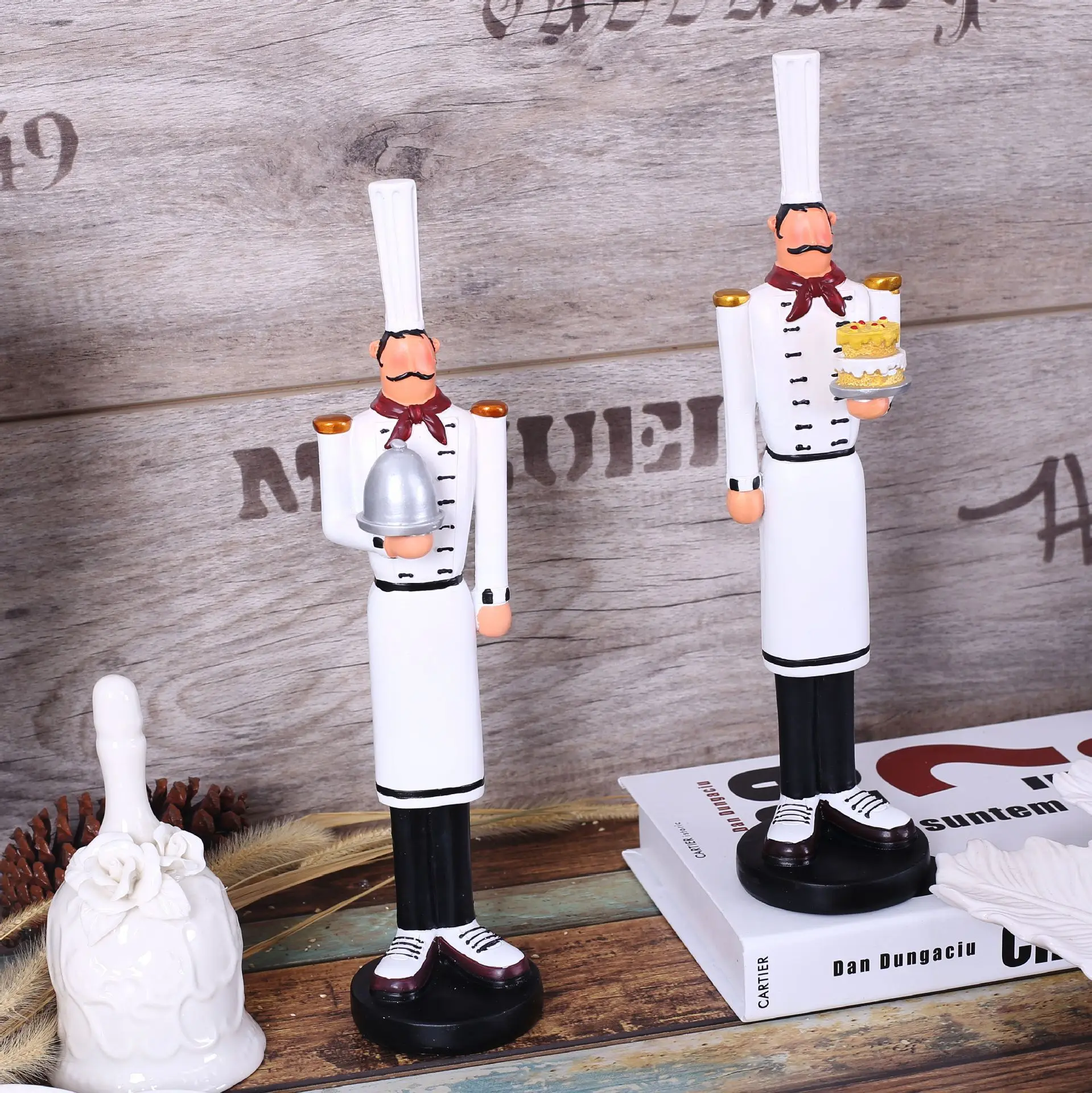 Изысканная полимерная Статуэтка шеф повара для столовой кофе бара украшение