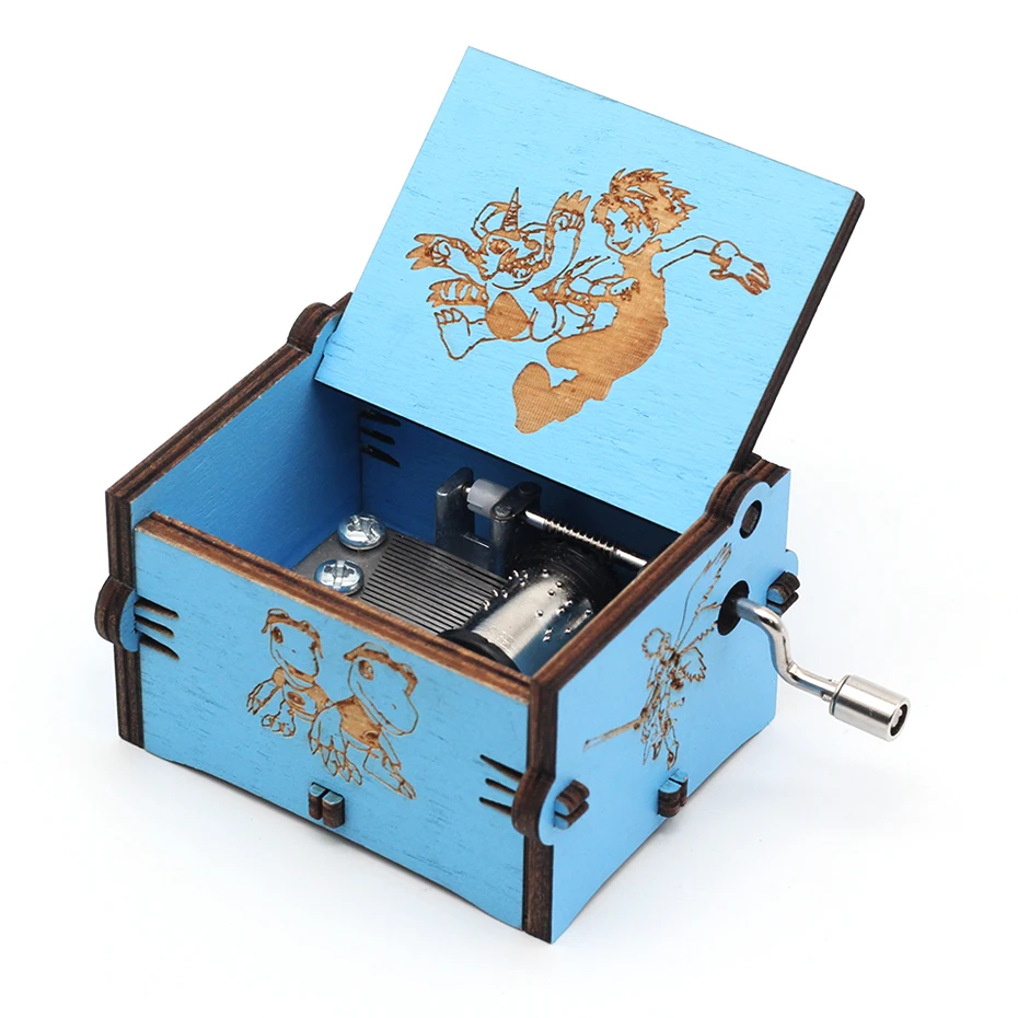 

Hot Antique Carved moon river Wooden music box Rose Life you are our sun Digimon birthday gift Christmas gift