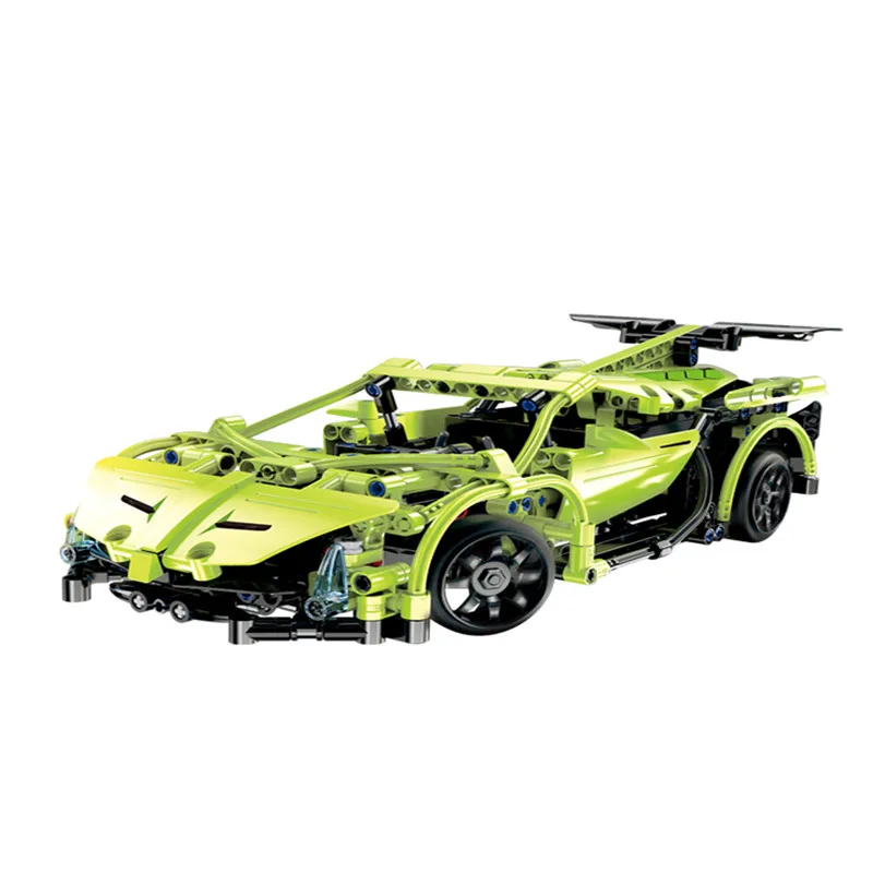 

Cada Double E 453Pcs 1:14 Model Build Electric 2.4GHz Remote Control Car Cross Race Car Kit Green Construction RC Block Kid Gift