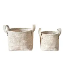 Braided Jute Cloth Flowerpot Storage Basket Cotton And Linen Blended Desktop Storage Box Decor Garden Sundries Laundry Package Braided Jute Cloth Flowerpot Storage Basket Cotton And Linen Blended Desktop Storage Box Decor Garden Sundries Laundry Package