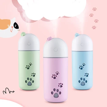 

New 220Ml Cat Humidifier Mini Usb Air Purifier Aromatherapy Essential Oil Diffuser Led Night Light Car Air Freshener Fogger