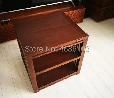 High End Three Layer Walnut Wood Audio Cabinet Europe Audio Shelf