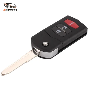 

Dandkey 10PCS/LOT For Mazda 3 5 6 CX5 CX7 CX9 RX8 2 +1 3 Button Flip Folding Remote Key Shell Car Case Fob Cover key shell