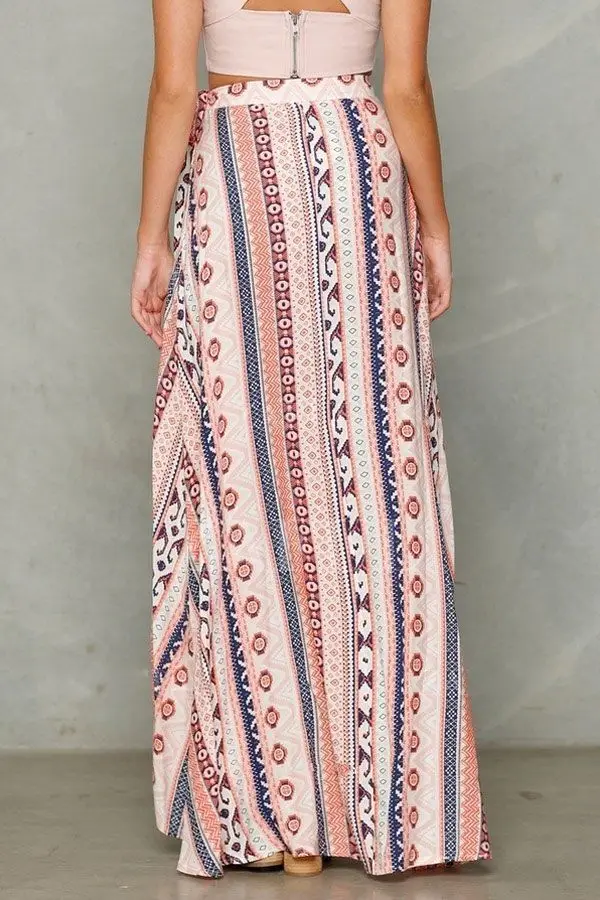 High Waist Boho Print Long Skirt Women Split Maxi Skirt Floral Print Beach Skirt Female Chic Vintage ethnic 2018 Summer Skirt High Waist Boho Print Long Skirt Women Split Maxi Skirt Floral Print Beach Skirt Female Chic Vintage ethnic 2018 Summer Skirt