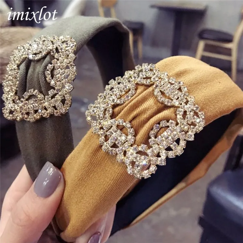 

Korea High Quality Fold ribbon Pearl Zircon Retro Hair Accessories Hair Band Hair Bows Flower Crown Headbands For Women