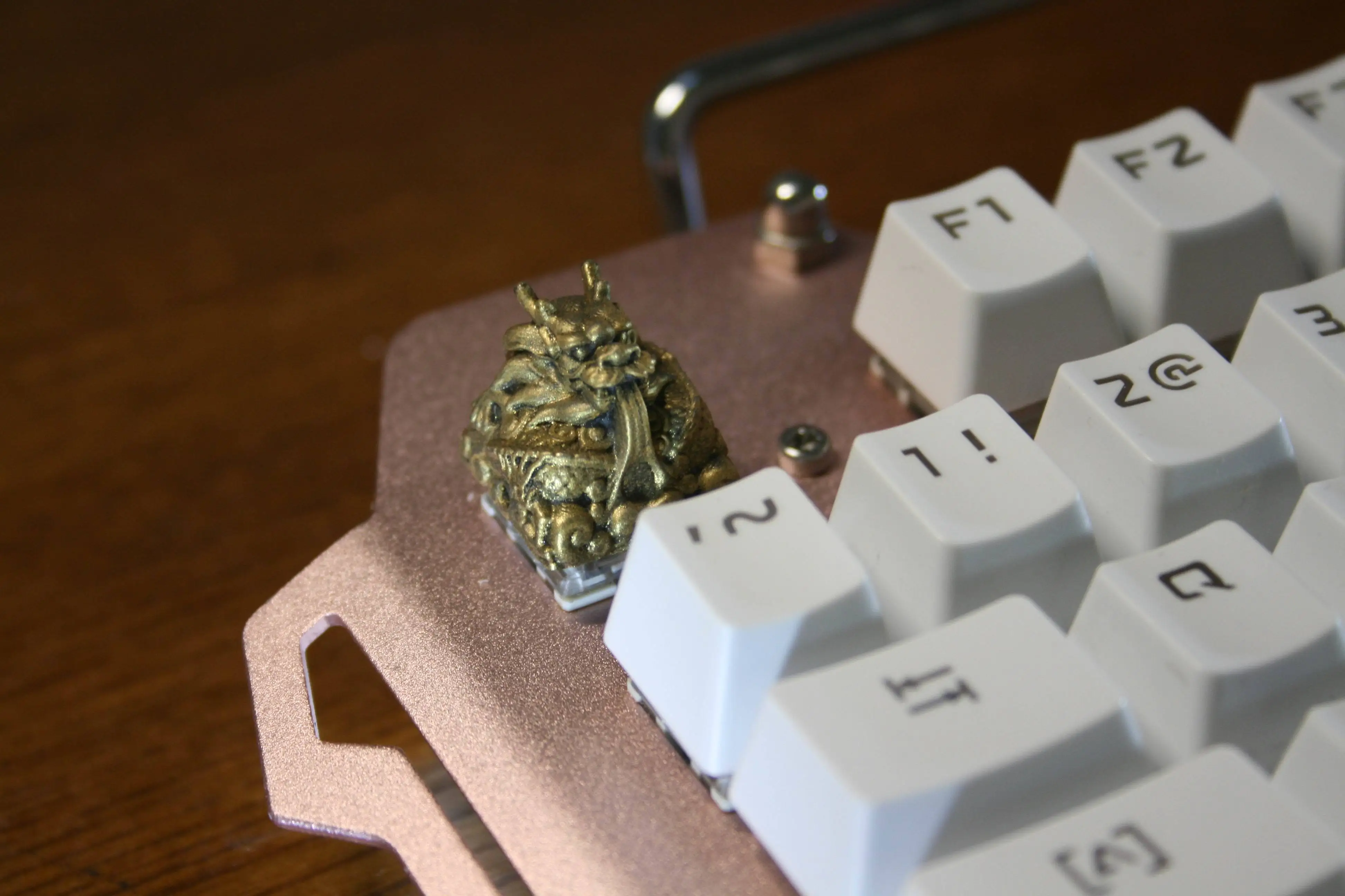 Feito à Mão Keycap para Imperial Resina Personalizado Chave Boné 3d Estereoscópico Metálico Teclado Mecânico Jade Selo 1pc - Imagem 2