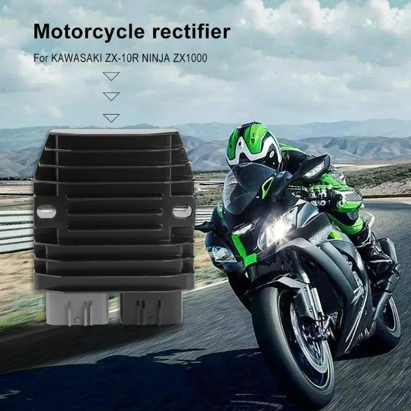 

14.5V Regulator Rectifier for KAWASAKI ZX-10R NINJA ZX10R ZX1000 2004 2005 06 07 Black Colour metal Material 114 x 93 x 30mm
