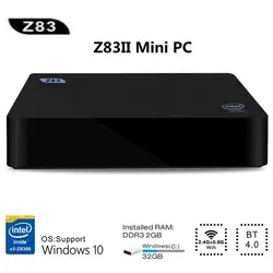 Оригинальный Z83II мини Smart ТВ Box PC 4-ядерный процессор Intel Atom x5-z8350 64bit Win10 медиа плейер 2,4 г 5,8 Г Wi-Fi 2 г 32 г Декодер каналов кабельного телевидения