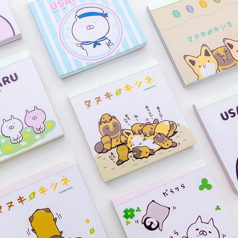 Милый мультфильм кролик лиса Memo Pad Kawaii N Times Note Mini 100 страниц карманный блокнот