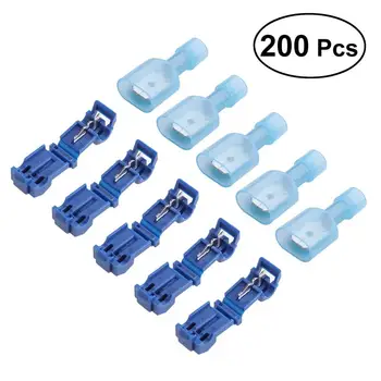 

200pcs Blue Quick Splice Wire Terminals & Male Spade Connectors Set