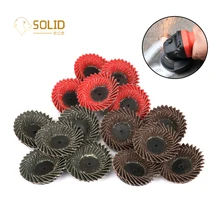 5Pcs 2" 60# Abrasive Flap Disc Wheel Type R Roloc Grinding Flap Disc Threaded Twist Lock for Derusting and Grinding Metal 55mm