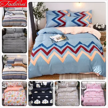 

Colorful Stripe Duvet Cover Bedding Set Adult Kids Child Soft Cotton Bed Linen Single Twin Full Queen King Size Bedspreads Sheet