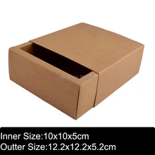 12,2x12,2x5,2 см 30 шт. косметический kraft короб для бумаг Коричневый kraft подарочные коробки ручной работы на заказ слайд коробка логотип