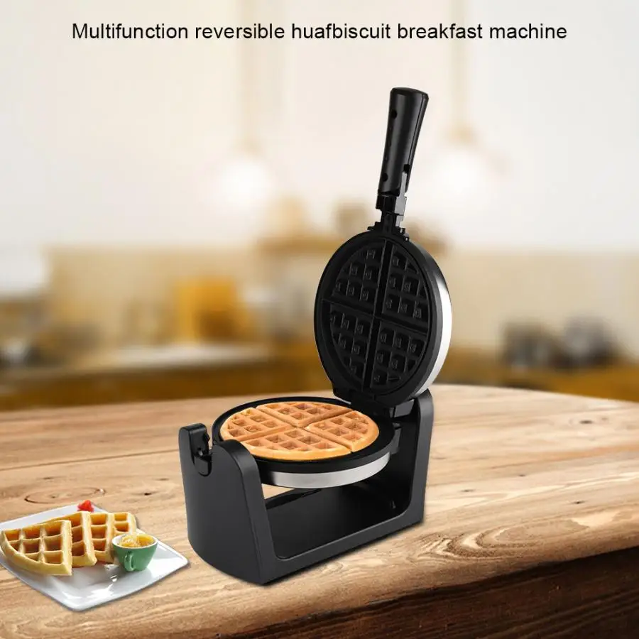 

Multifunctional Commercial Electric Puff Cake Waffle Iron Maker Reversible Waffle Maker Breakfast Cake Making Machine 220V