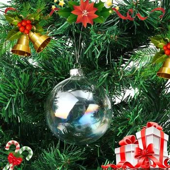 

Glass Hanging Ball Christmas Tree Drop Ornaments Iridescent Ball Baubles Sphere Christmas Pendant Decoration