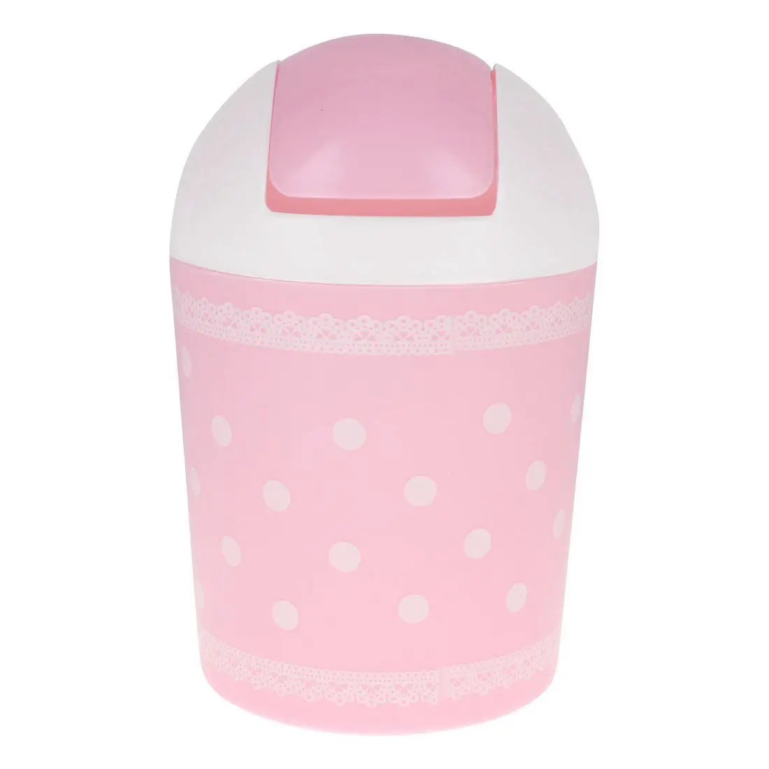 

Promotion! Design of lace garbage pink garbage can Plastic material Trash Bin