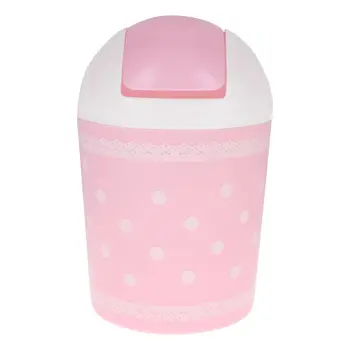 

Promotion! Design of lace garbage pink garbage can Plastic material Trash Bin