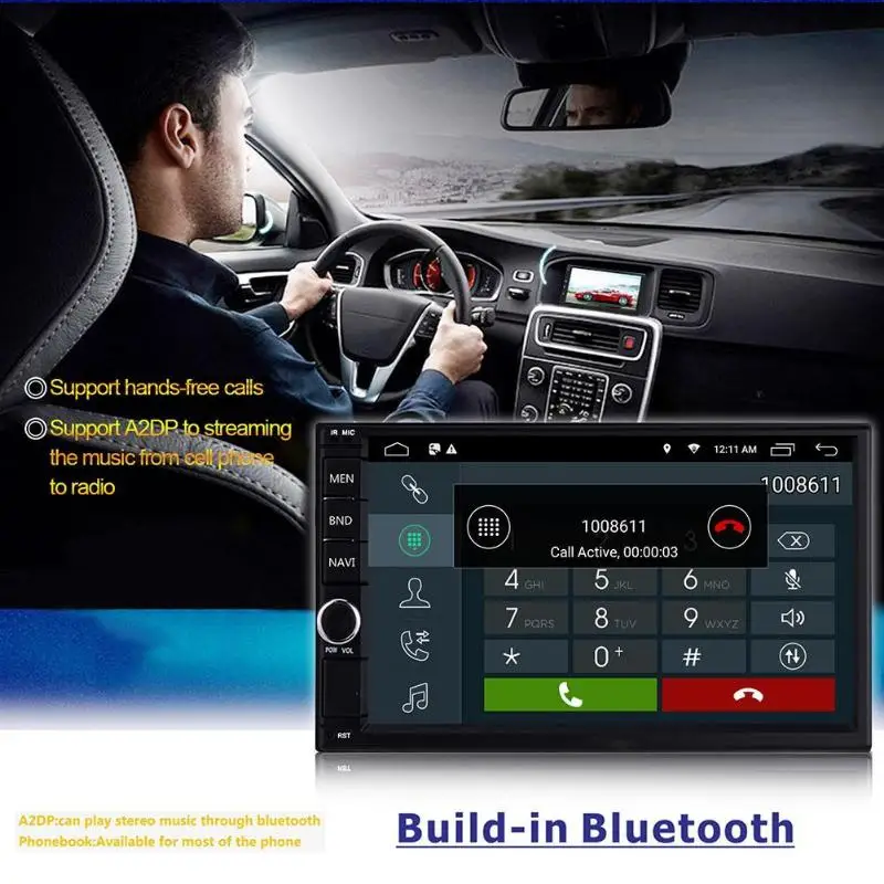 Cheap Universal 2Din Car Radio 7" HD Autoradio Android 6.0 2G+16G Multimedia Player WiFi GPS Audio Car Stereo MP5 Bluetooth USB FM 2