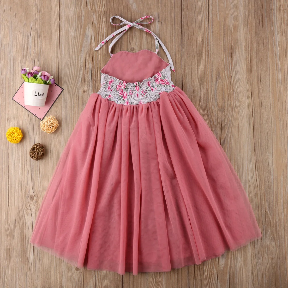 Pudcooc/платье для девочек; детское кружевное длинное платье макси с цветочным узором для девочек; праздничное платье принцессы; торжественное платье