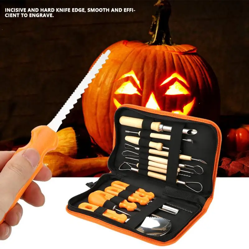 13pcs/set Halloween Thanksgiving Pumpkin Carving Cutter Stainless Steel