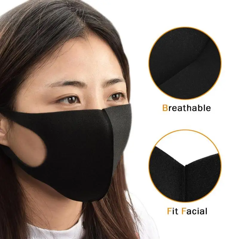 1PC Unisex Dustproof Tattoo Mouth Mask Washable Reusable Breathable Face Masks Out door Travel Accesories Black Wholesale