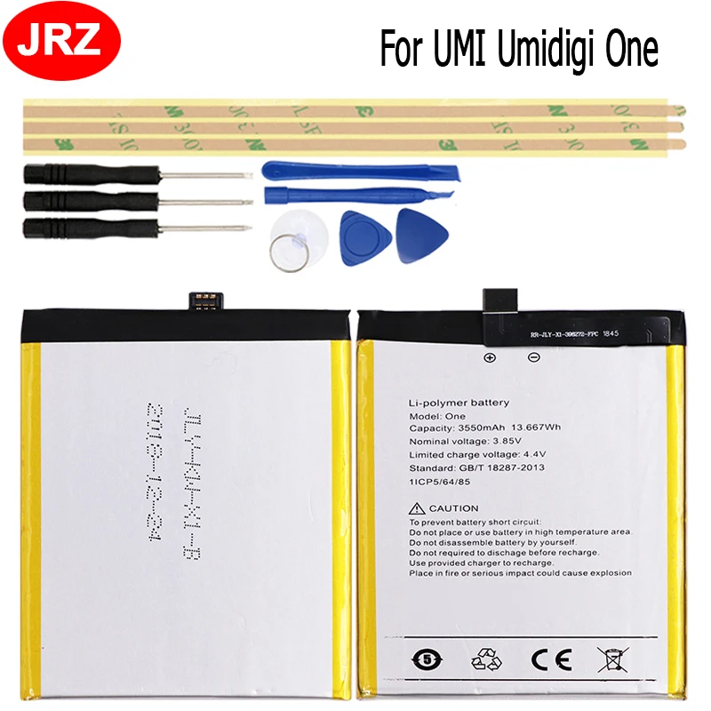 JRZ для UMI Umidigi одна батарея телефона Для One 3550mAh Высокая емкость 3 85 V Высокое