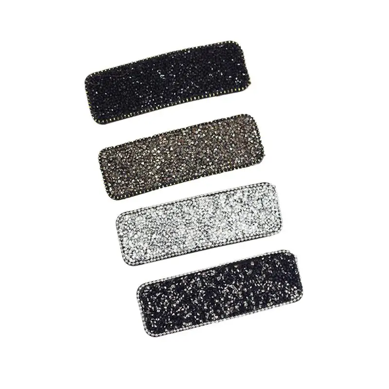 

4pcs No Slip Meatl Snap Crystal Assorted Cute Hair Clip Barrettes Hairpins for Kids Girls