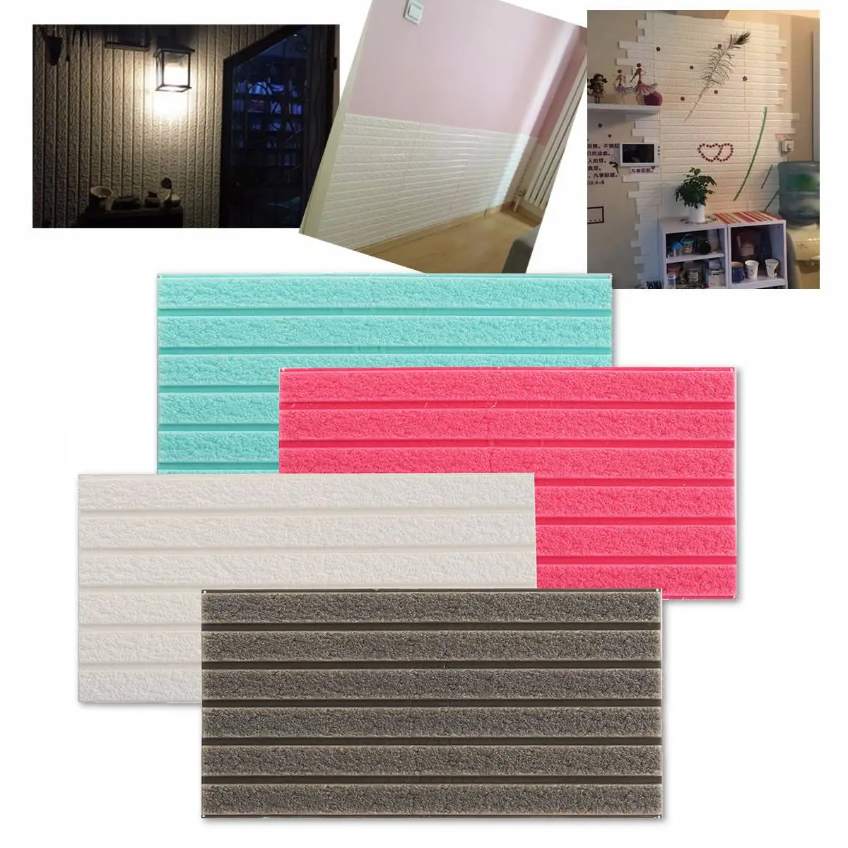 

1Pcs 30*60cm 3D Stone Brick Pattern Wallpaper For Living Room Decoration TV Sofa Background Wall Sticker